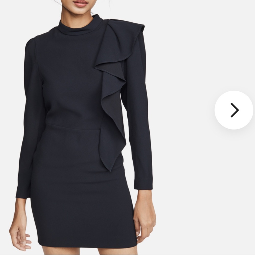 IRO Black Ruffle Detail Dress